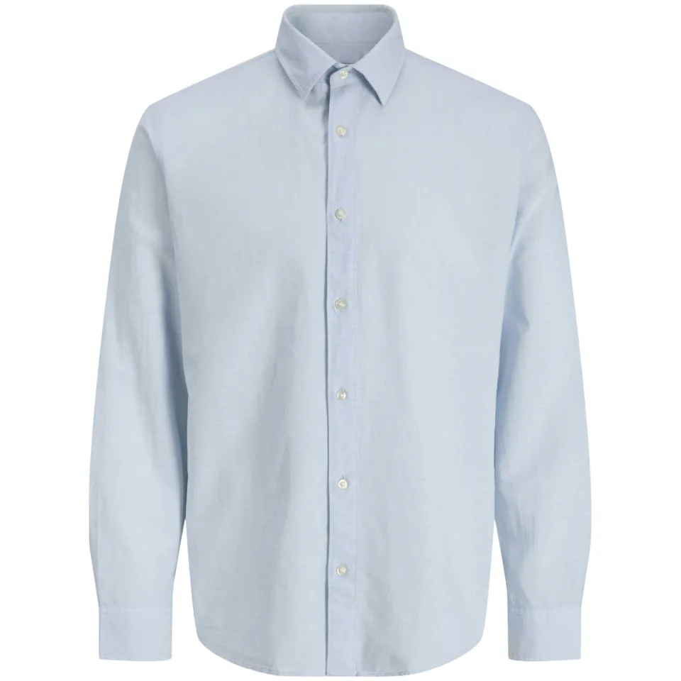 Jack & Jones JUNIOR overhemd met linnen lichtblauw, foto 2
