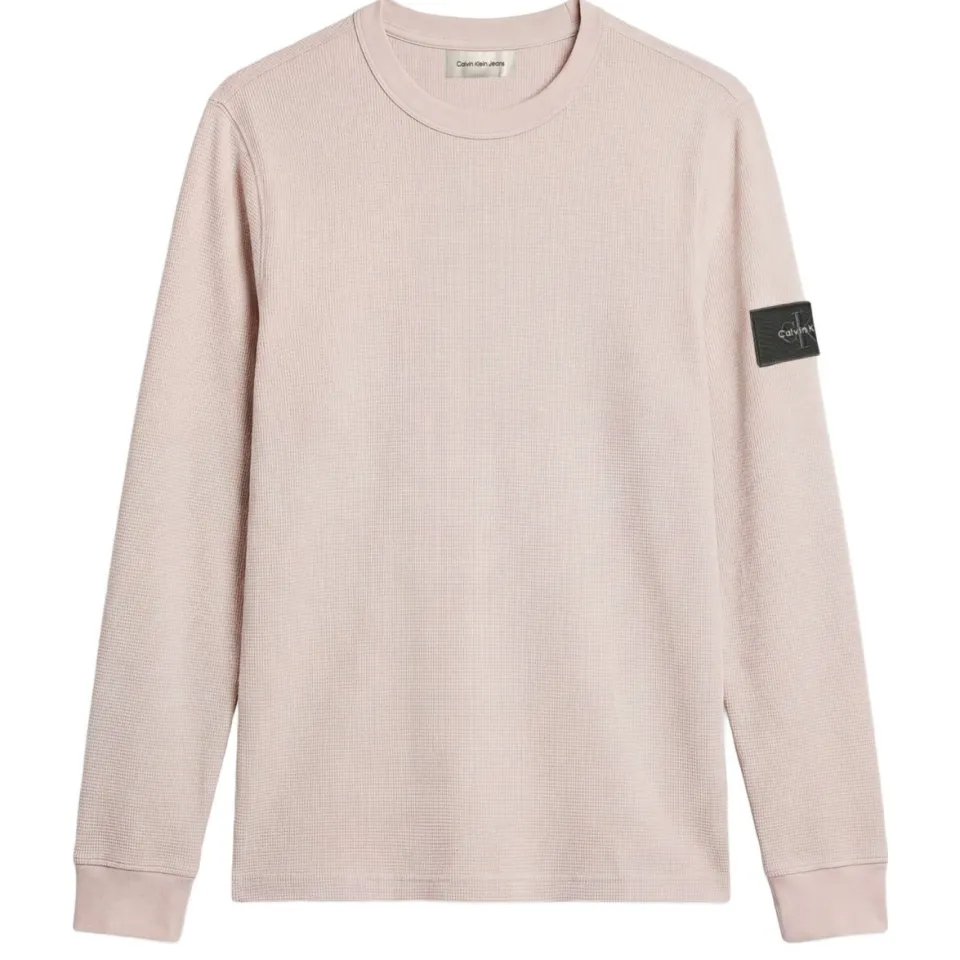 Calvin Klein JEANS regular fit longsleeve met wafelstructuur - moonstruck, foto 2
