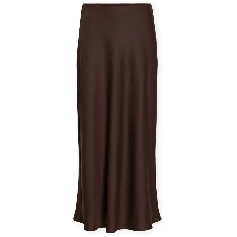 Vila Elette Skirt lange rok bruin, foto 2