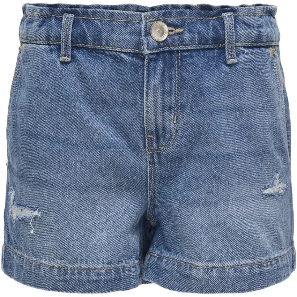 Only wide leg jeansshort lichtblauw denim, foto 2