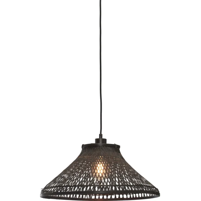 Good&Mojo Hanglamp 'Tahiti' Bamboe, 45cm, kleur Zwart