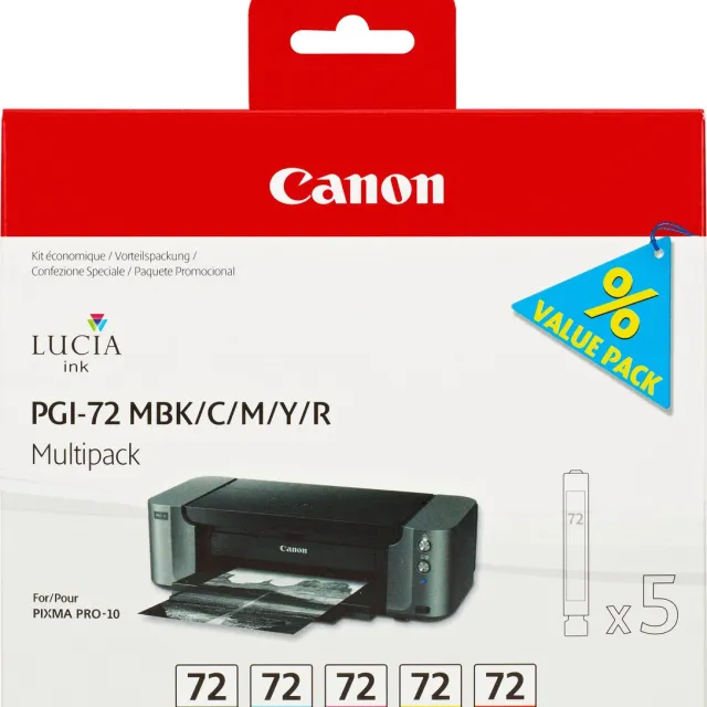 Canon PGI-72MBK/C/M/Y/R Multi Pack