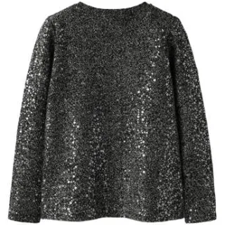 NAME IT blousetop zwart met pailletten