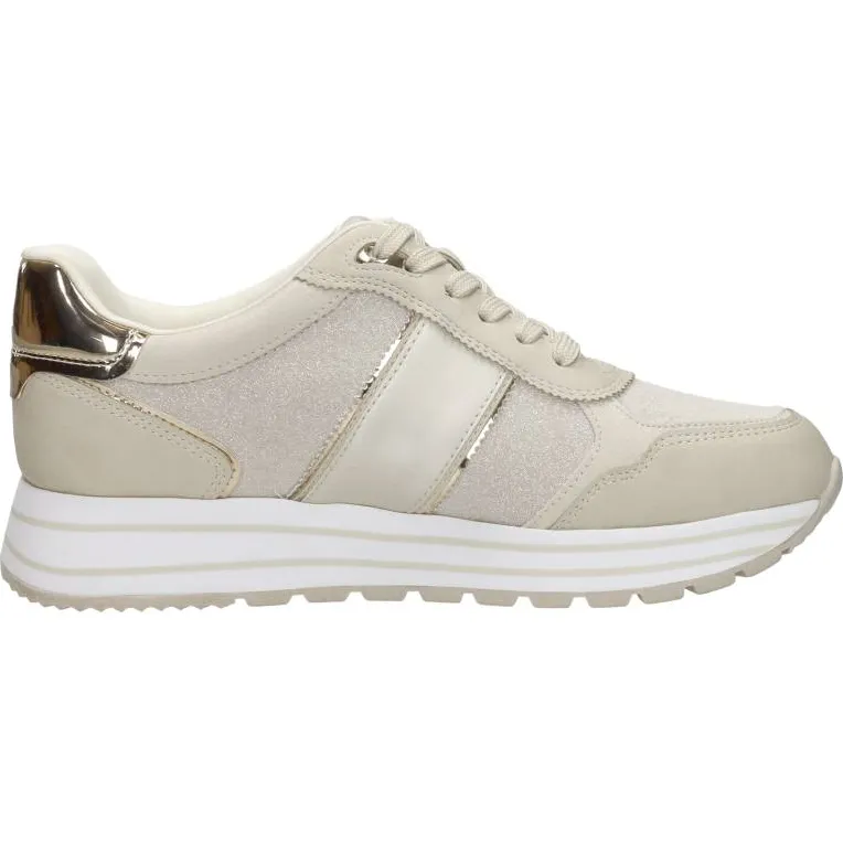 Tamaris lage sneakers beige