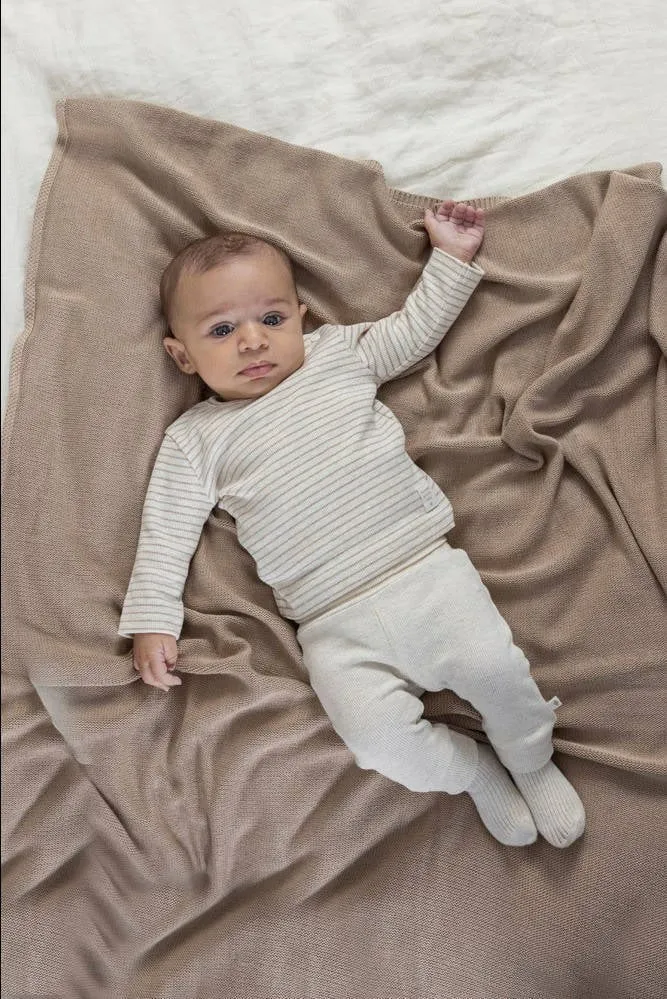 Feetje longsleeve taupe rib gebreid, foto 6