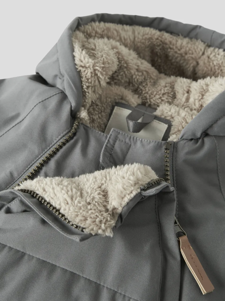 Lil' Atelier Baby winterjas grijs, foto 4