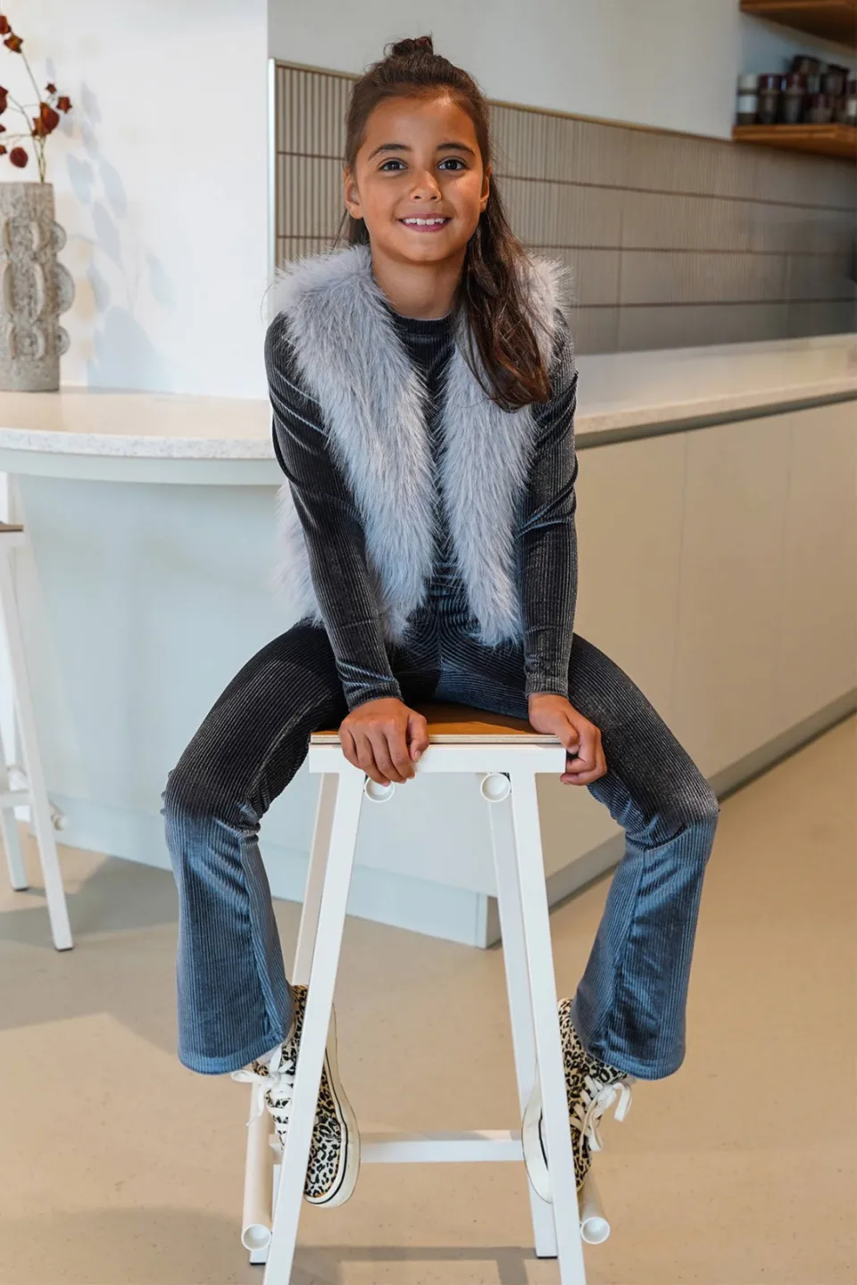 Like Flo rechtvallend gilet - lichtgrijs