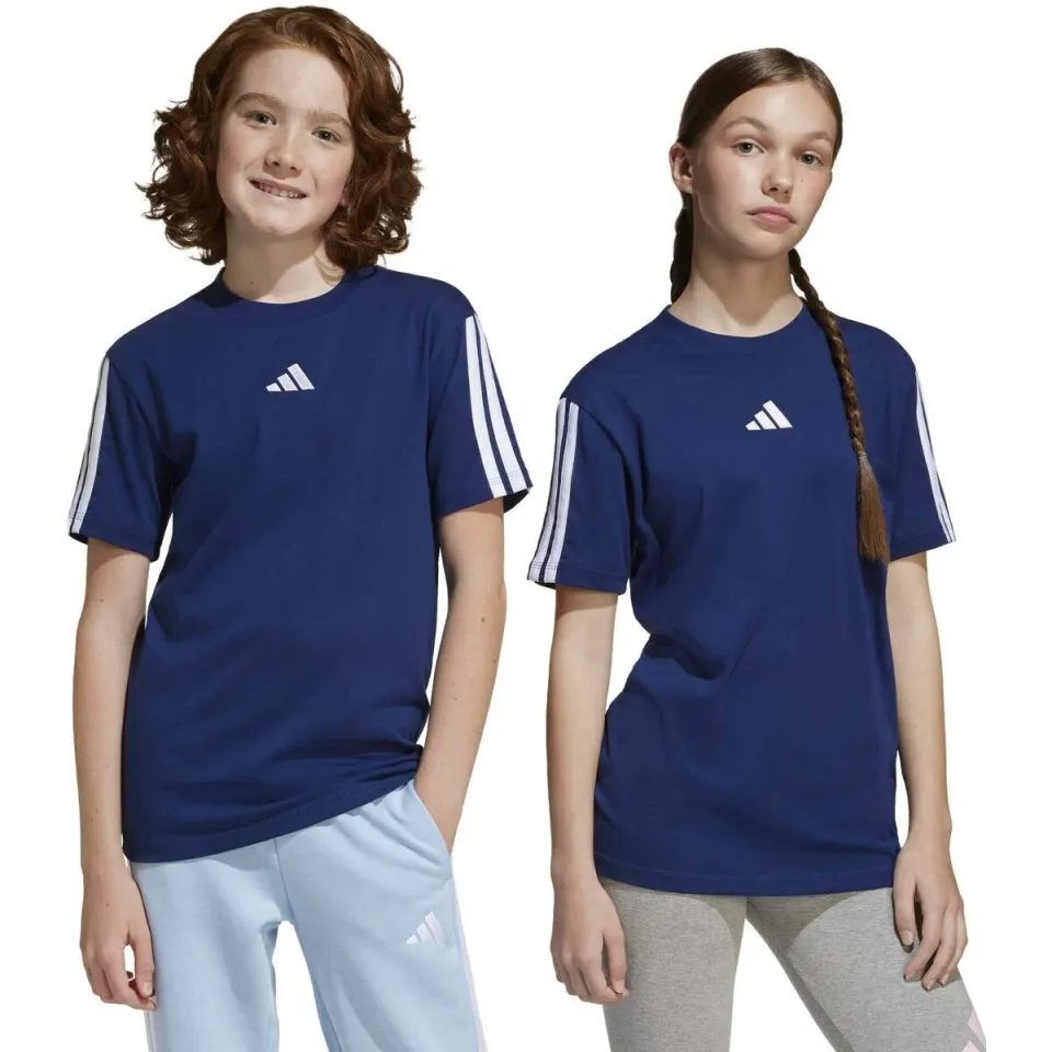 Adidas 3 Stripes Tee t-shirt blauw