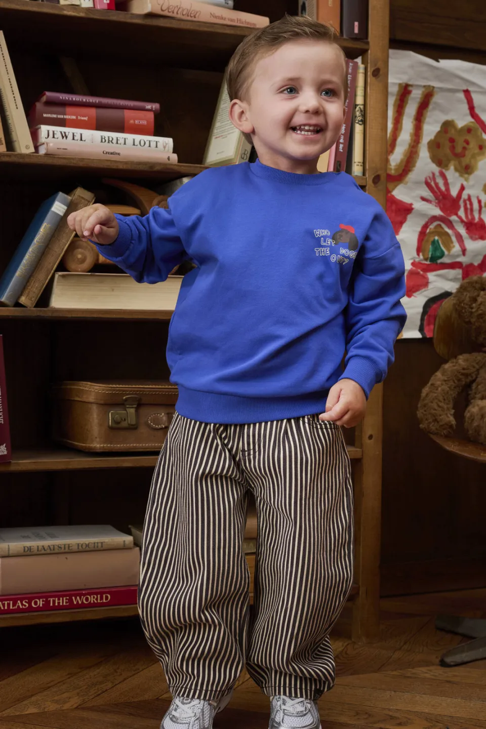 Z8 mini sweater Vinz met backprint blauw, foto 7