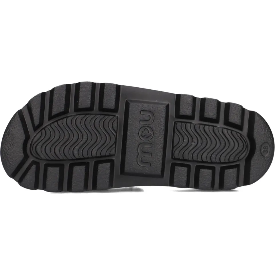 Mou Dames Slippers Sequins Criss-cross Bio Sandal - Zwart, foto 5