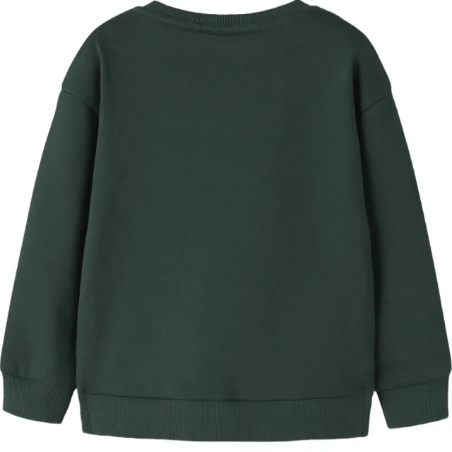 NAME IT MINI sweater met tekst - donkergroen