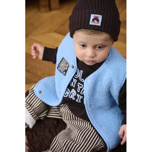 Z8 mini teddy gilet Diede lichtblauw, foto 4
