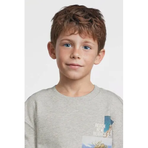 Me & My Monkey sweater grijs melange, foto 4
