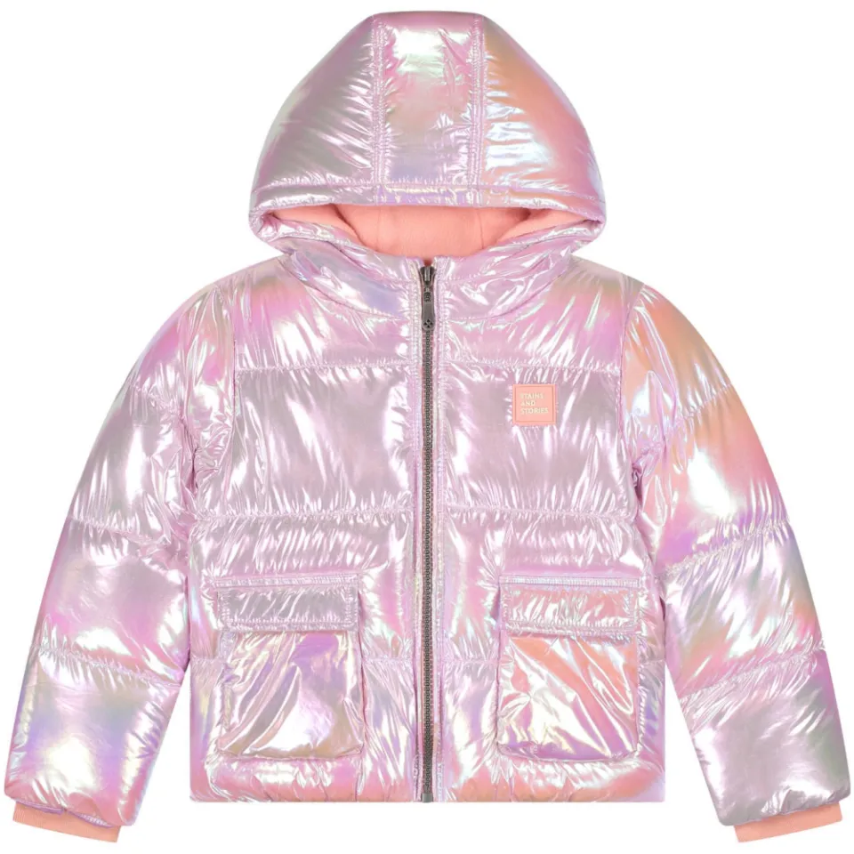 Stains&Stories gewatteerde winterjas roze, foto 3