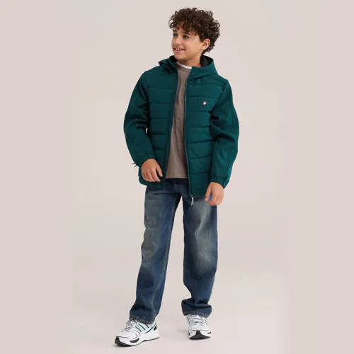 WE Fashion softshell jas donkergroen, foto 4