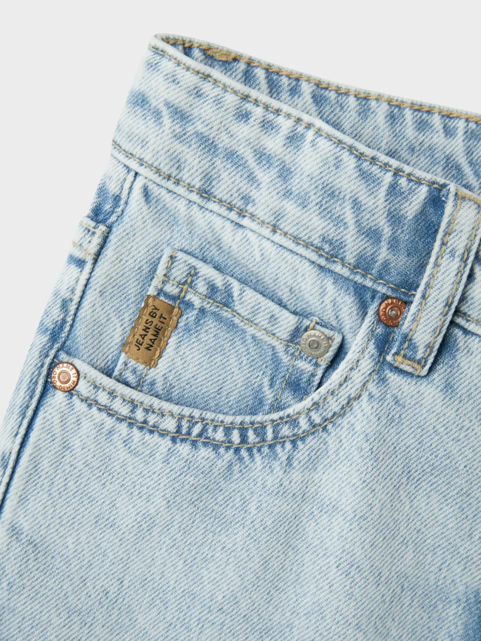 NAME IT KIDS straight fit jeans NKMRYAN light blue denim, foto 6
