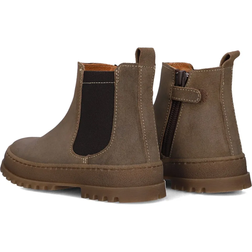Develab leren chelsea boots taupe, foto 3