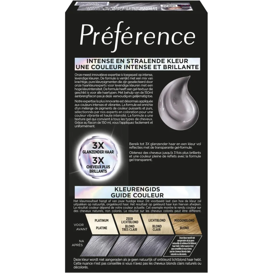 L'oréal Préférence Les Vivids haarverf 9.112 smokey grey