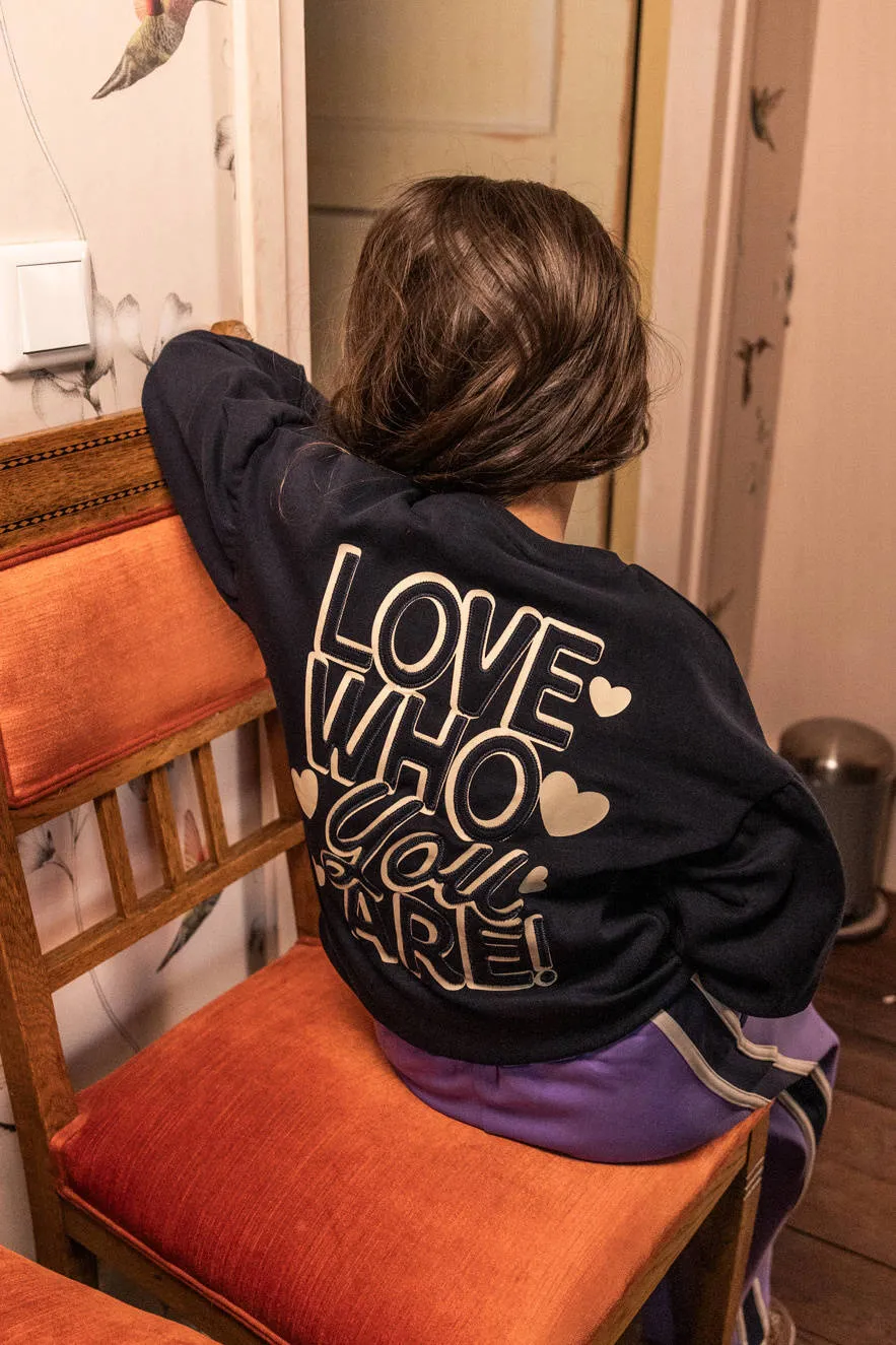 LOOXS little rechtvallende sweater met backprint - donkerblauw, foto 5