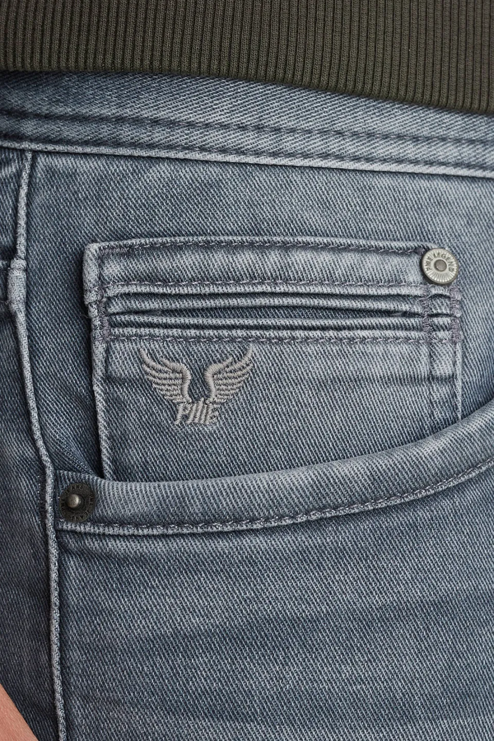 PME Legend TAILWHEEL slim fit jeans lichtgrijs grijs, foto 5