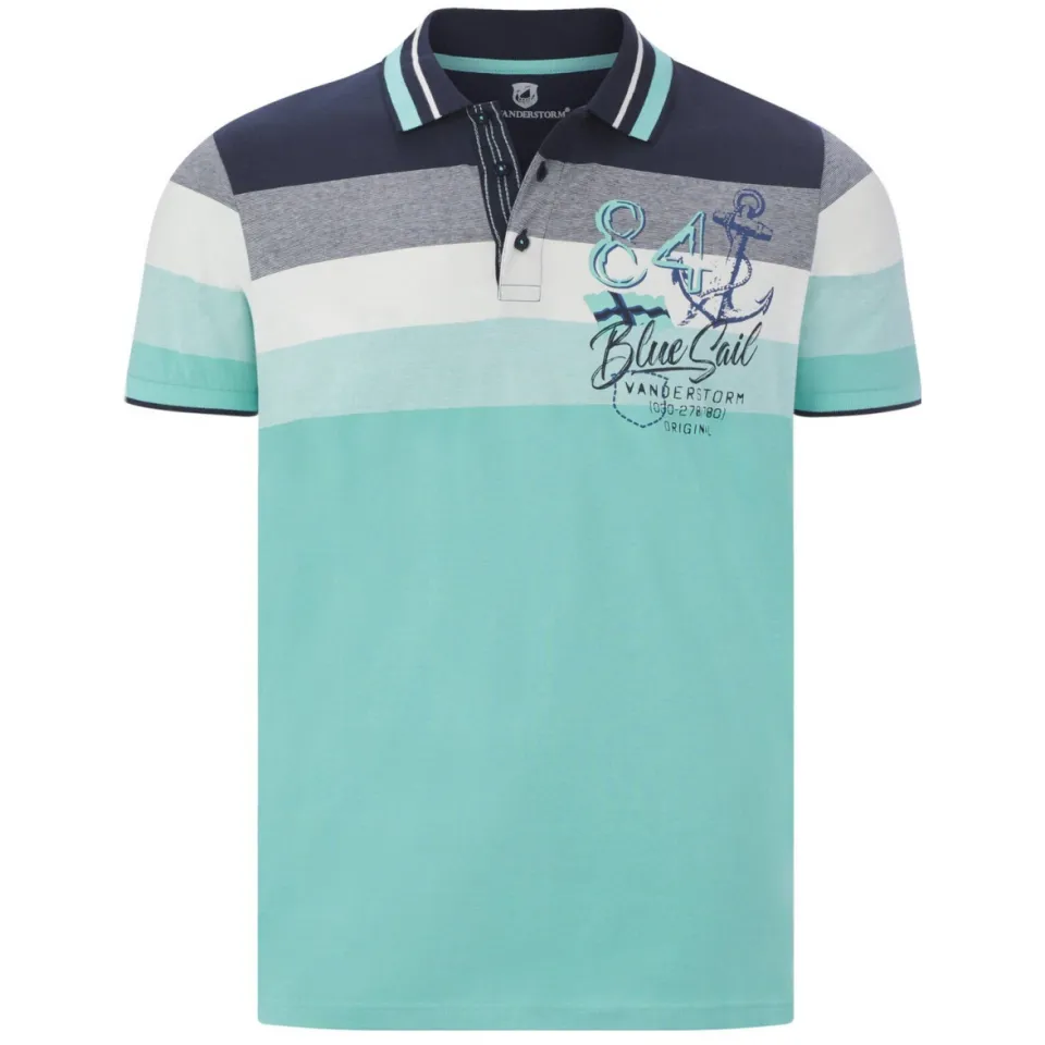 Jan Vanderstorm polo Plus Size SNORSE turquoise, foto 2