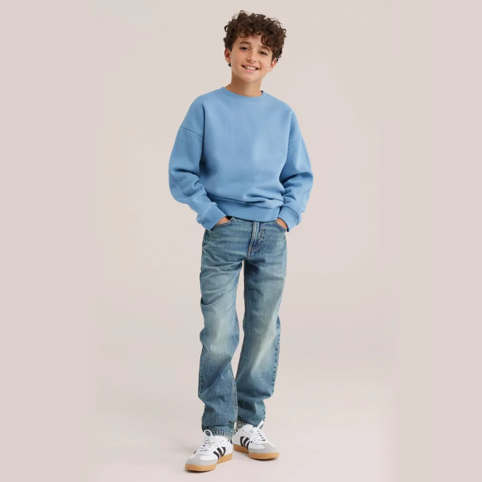 WE Fashion Blue Ridge waist regular fit jeans medium blue denim Dirty Denim