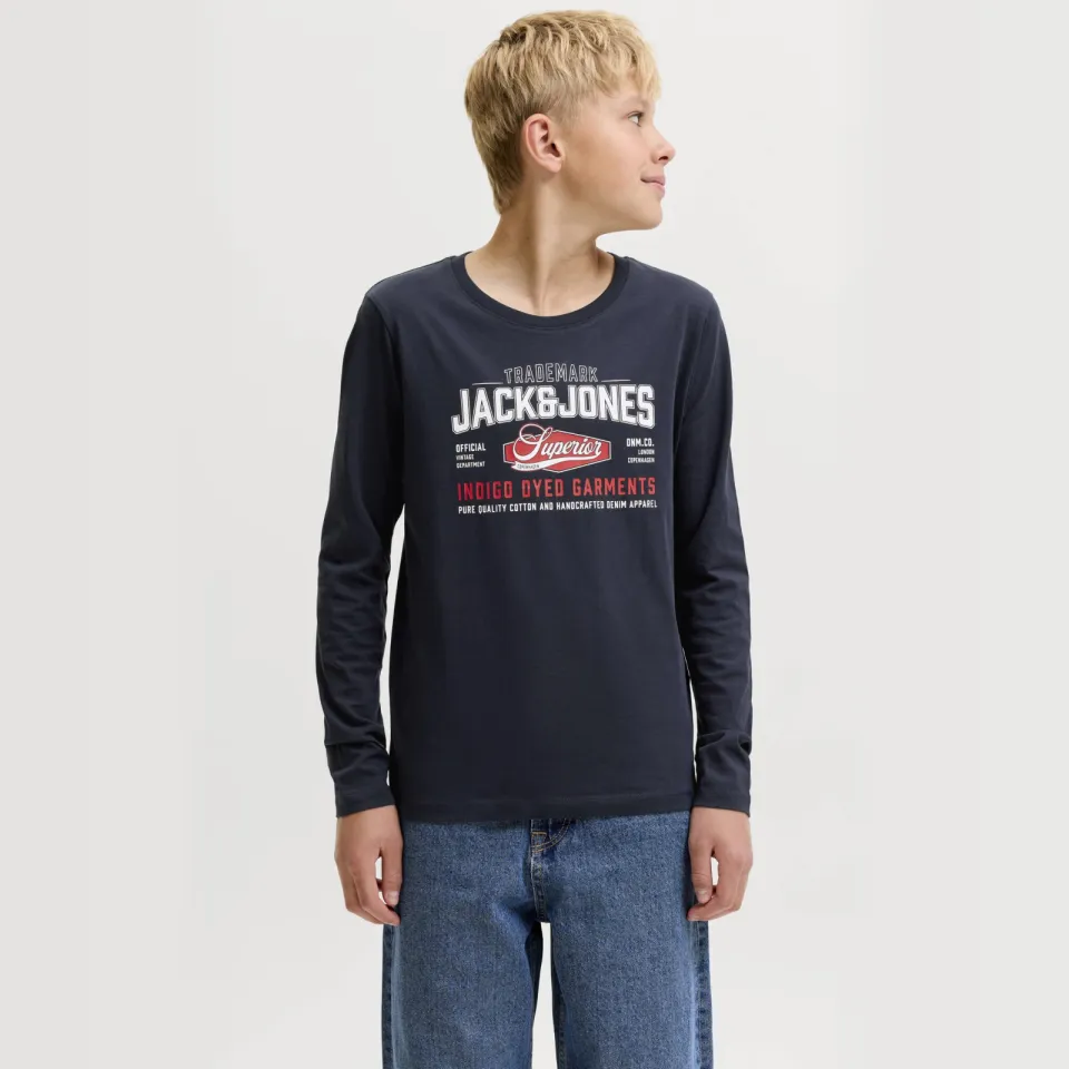 Jack & Jones longsleeve donkerblauw, foto 3