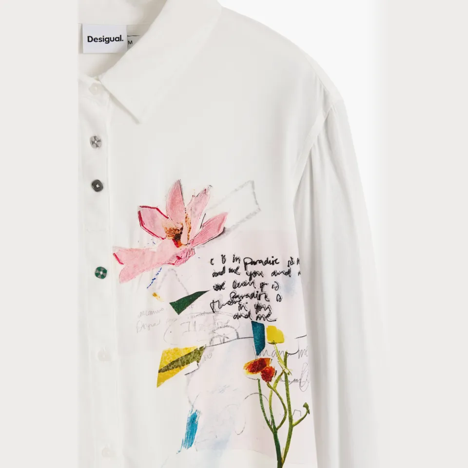 Desigual blouse met print - wit, foto 6