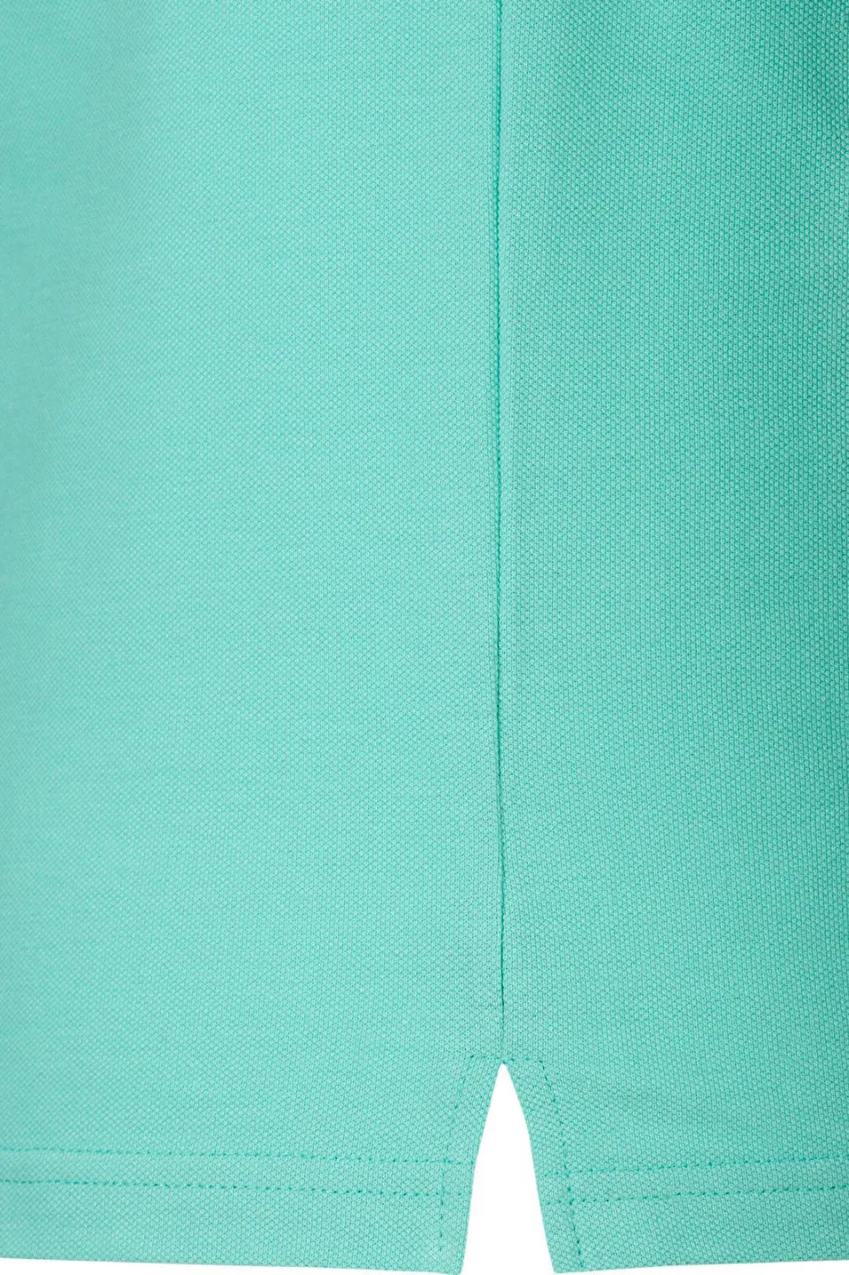 Jan Vanderstorm loose fit polo Plus Size MELKER met contrastbies turquoise, foto 6