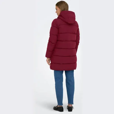 Only Maternity gewatteerde zwangerschapsjas donkerrood, foto 3