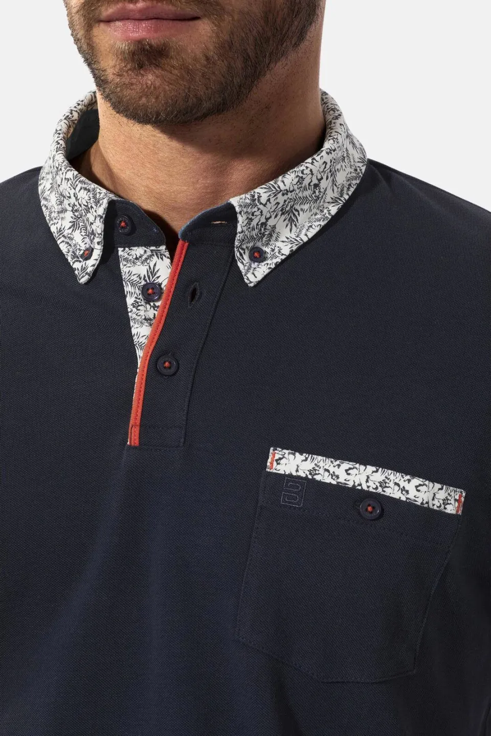Babista regular fit polo +FIT Collectie Plus Size - donkerblauw, foto 5