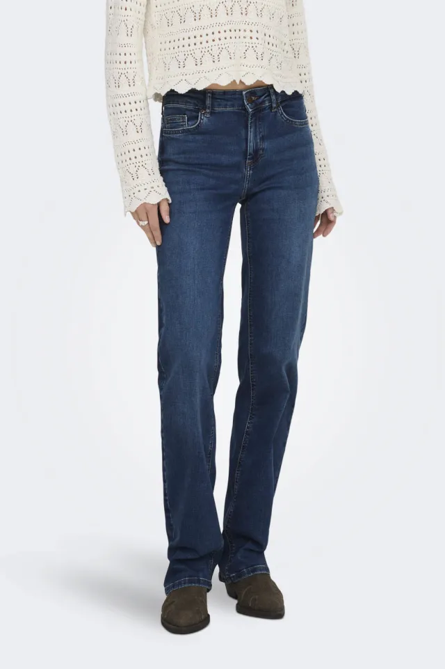 Only straight leg jeans ONLBLUSH dark blue denim, foto 4