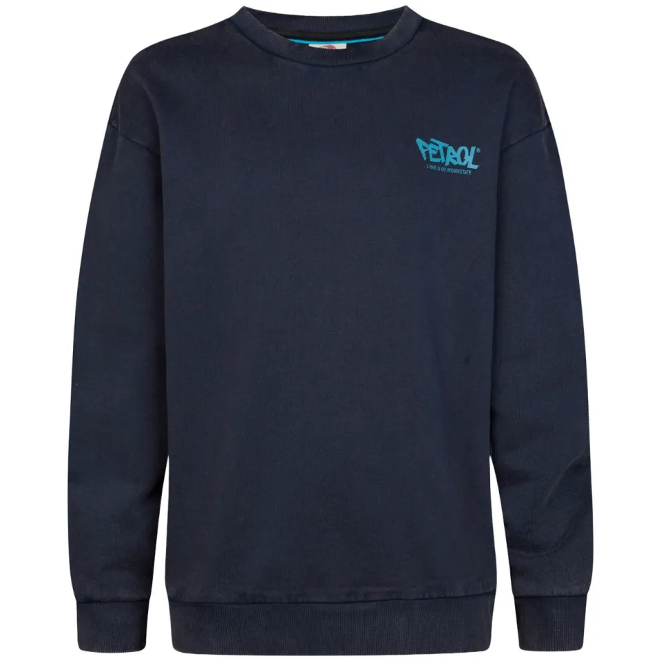 Petrol Industries sweater met backprint - donkerblauw, foto 2