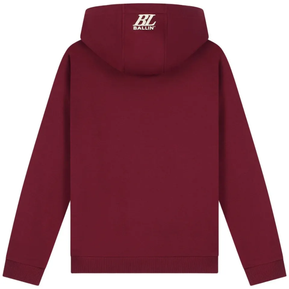 Ballin hoodie met print - donkerrood, foto 4
