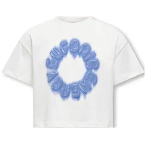 Only t-shirt wit/blauw