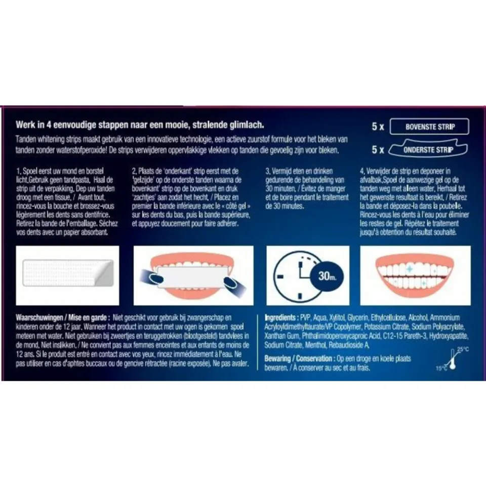 Lucovitaal Whitening tandenstrips mintsmaak, foto 3