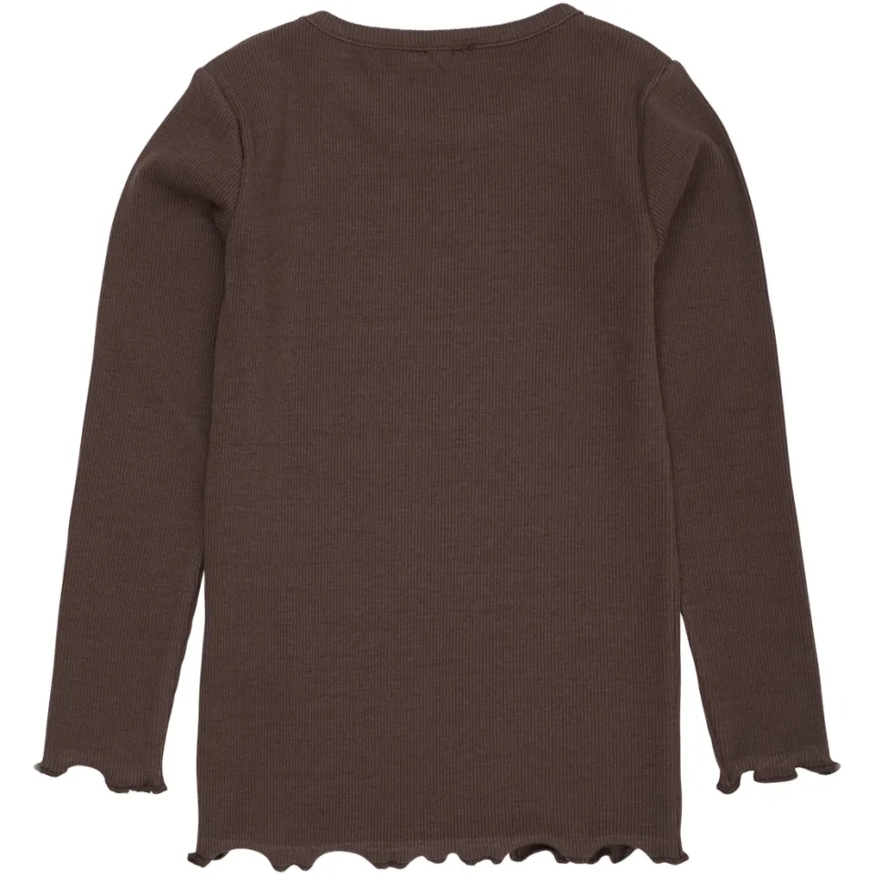 Copenhagen Colors longsleeve donkerbruin met ronde hals, foto 2