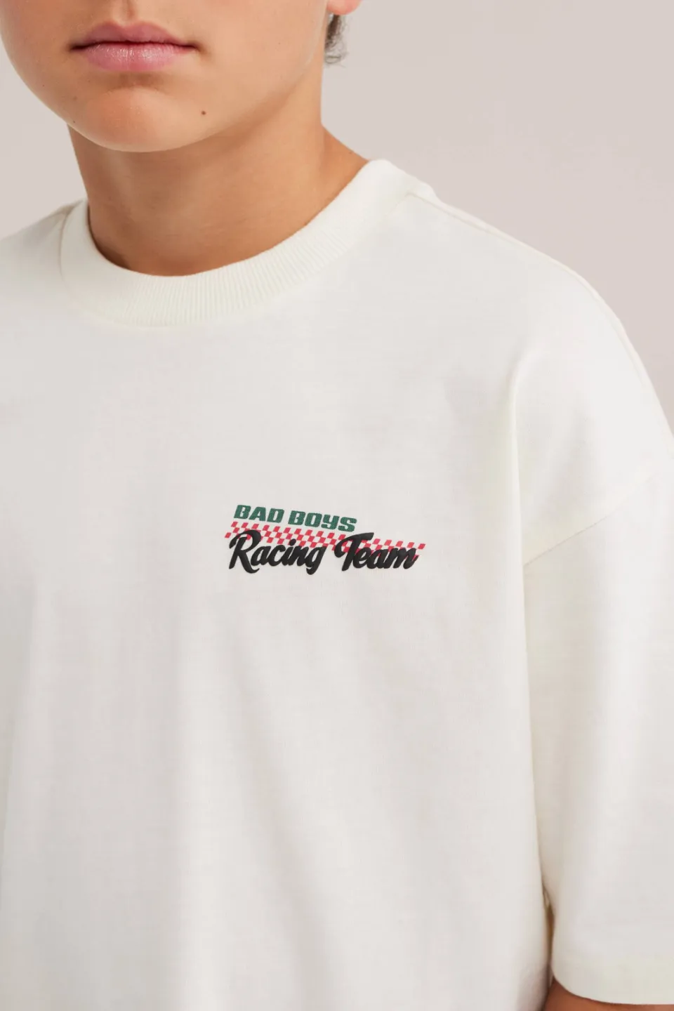 WE Fashion Bad Boys T-shirt off-white, foto 5