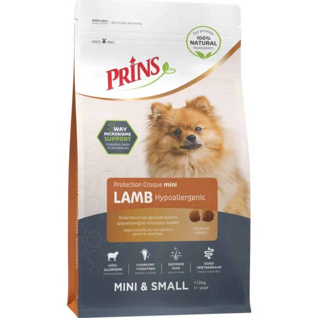 Prins Hondenvoer Droog Protection Croque Mini Hypoallergeen Lam 2 kg