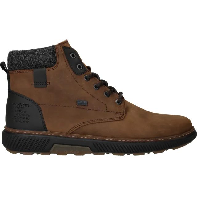 Rieker veterboots heren bruin Middelbruin
