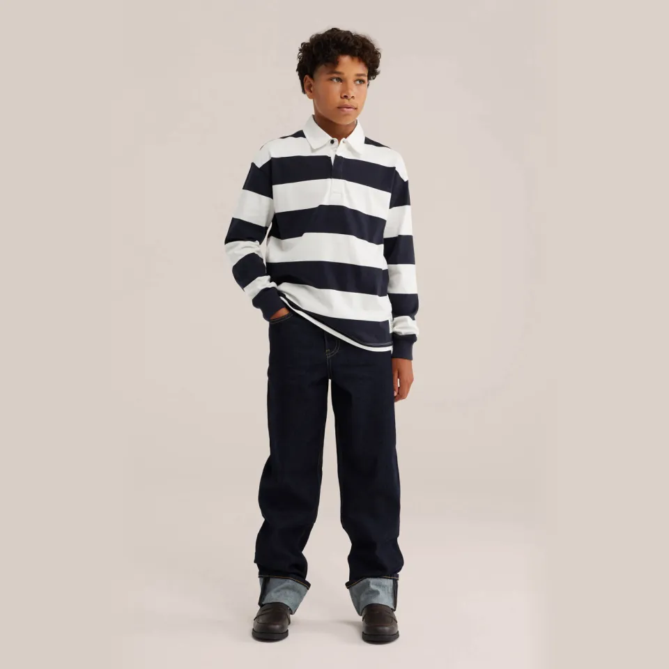 WE Fashion gestreepte polo - donkerblauw, foto 4