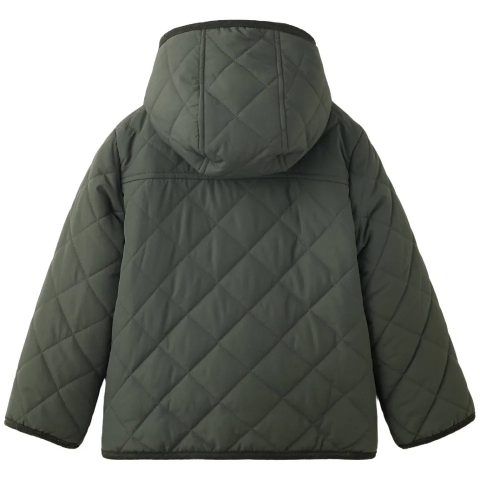 Mango Kids gewatteerde winterjas groen, foto 3