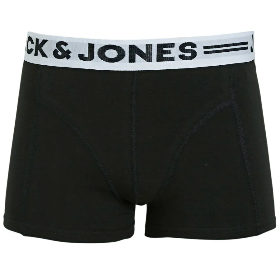 Jack & Jones Junior boxershorts set van 3 zwart wit grijs melange, foto 5