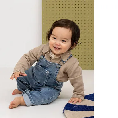 Babyface regular fit tuinbroek denim middelblauw, foto 3