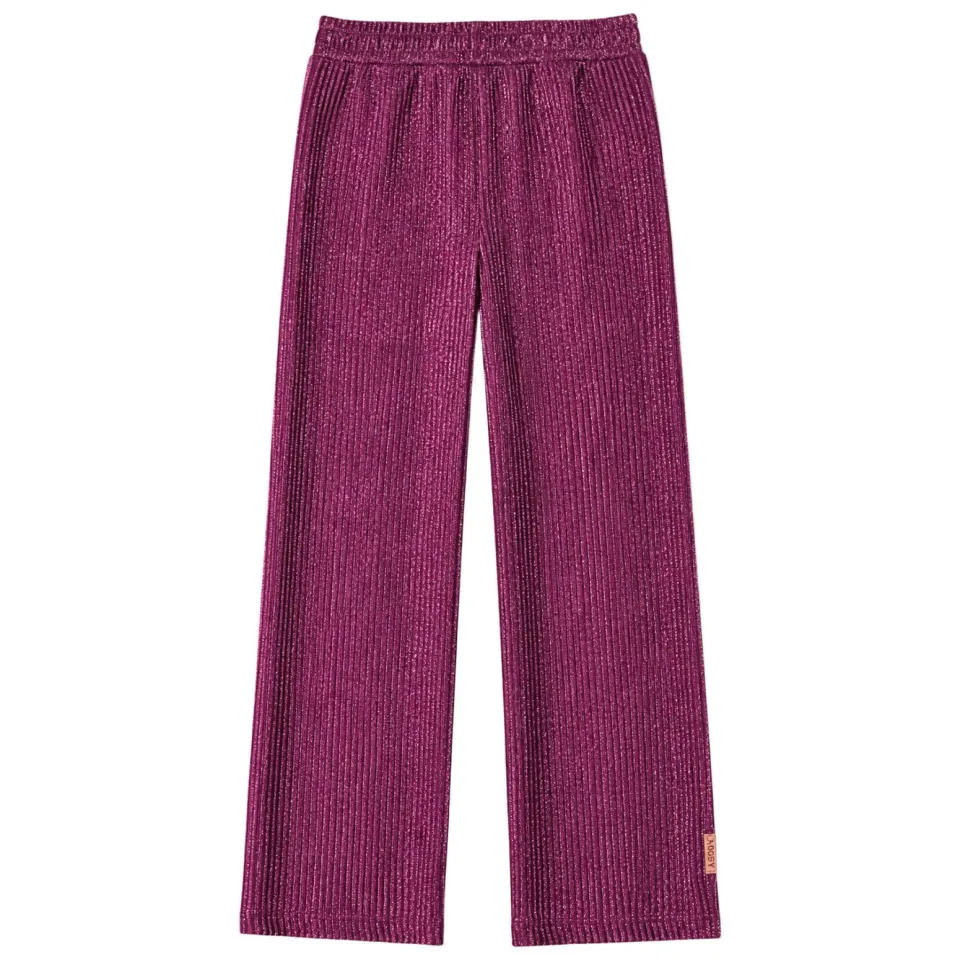 B.Nosy wide leg pantalon met glitters donkerroze, foto 2