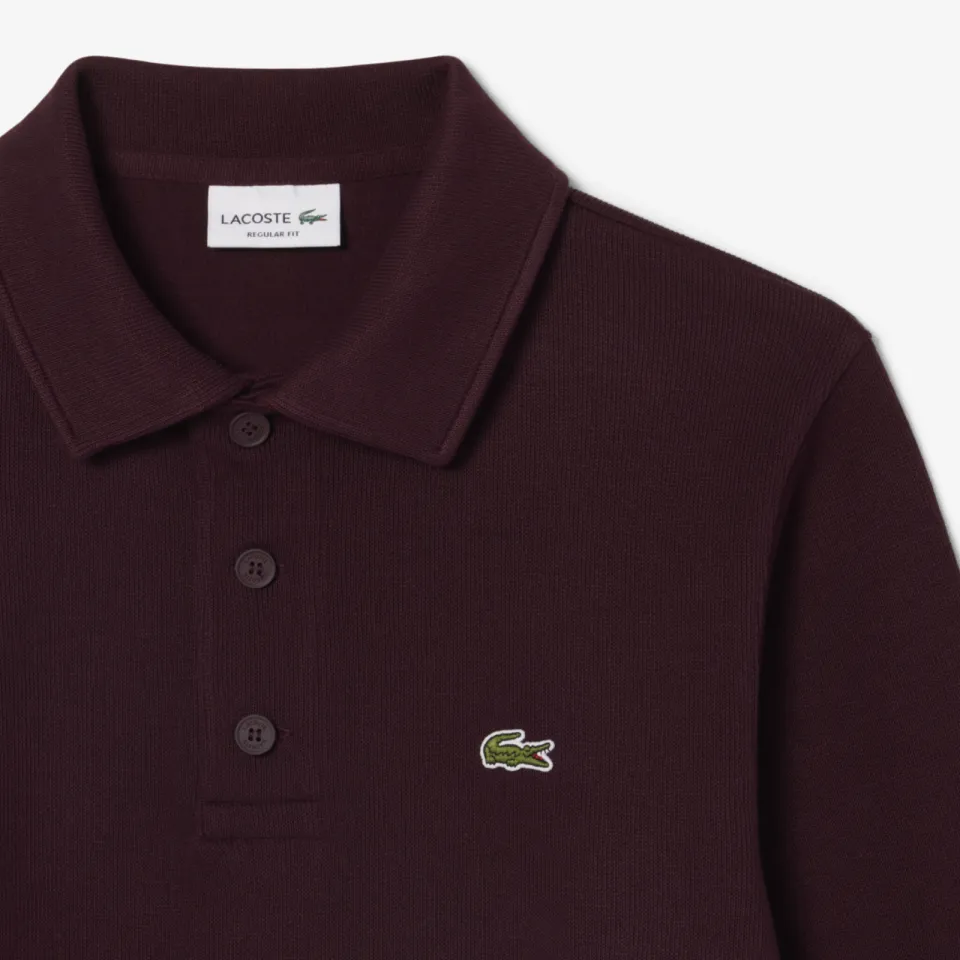 Lacoste regular fit sweater - donkerrood, foto 6