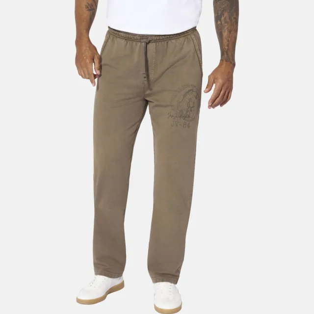 Jan Vanderstorm regular joggingbroek Plus Bruin