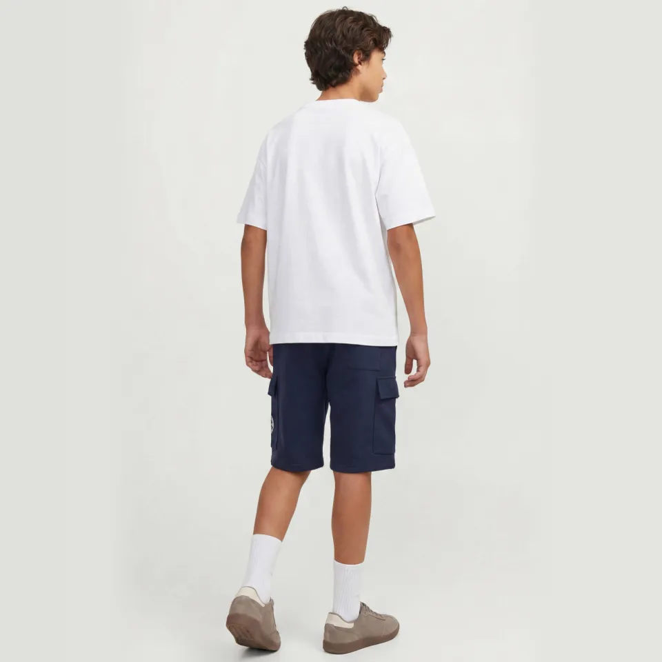 Jack & Jones regular sweatshort donkerblauw met cargozakken, foto 4