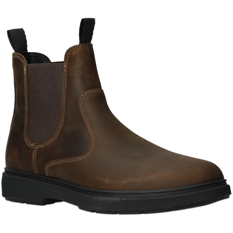 Boss Orange leren chelsea boots - bruin, foto 7