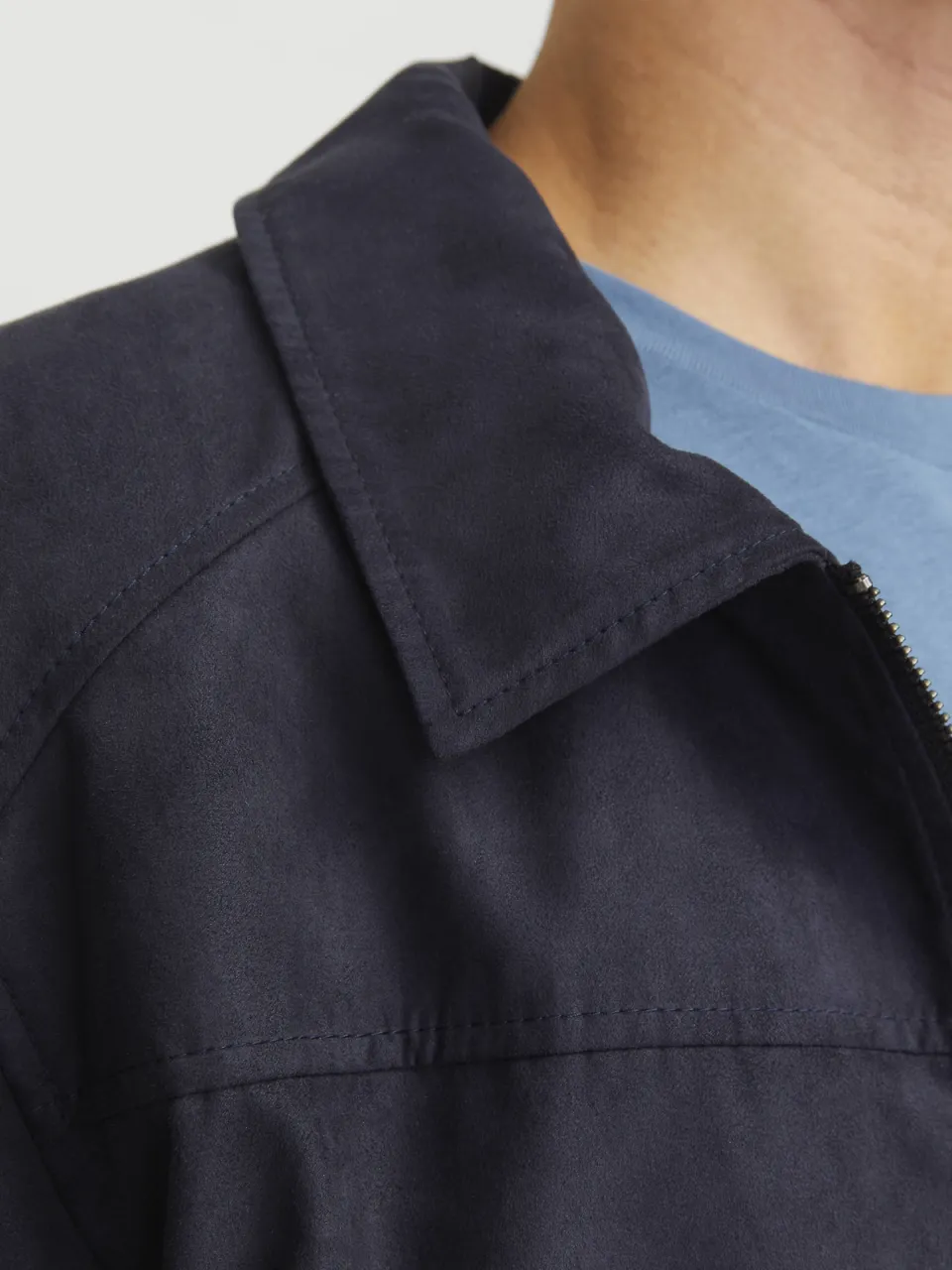 Jack & Jones ESSENTIALS suèdelook jas - zwart, foto 6